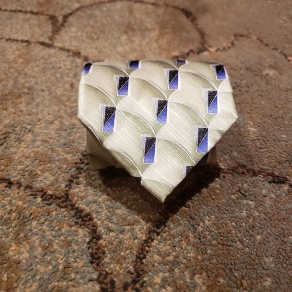 Stafford Other - STAFFORD Lime & Navy Tie A37